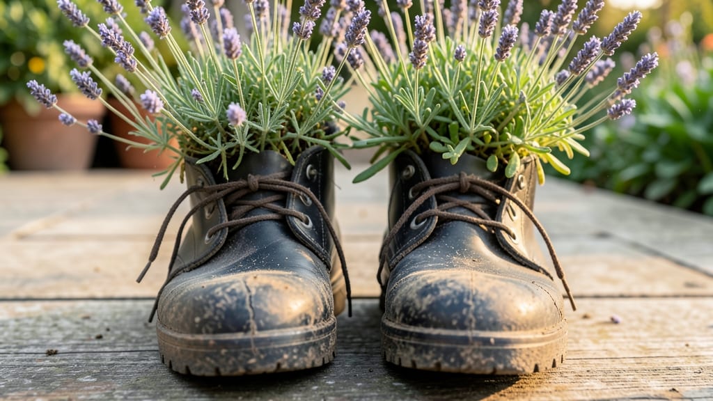 Boot Garden for Outdoor Perennials