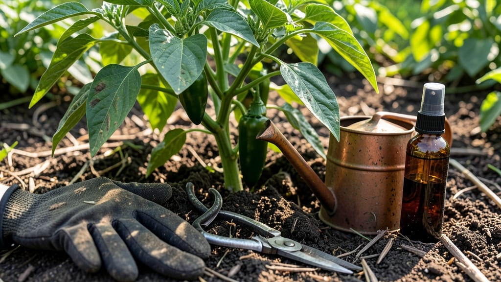 Jalapeño Plant Stem Turning Black: Fungal Blight Fix in 48 Hours
