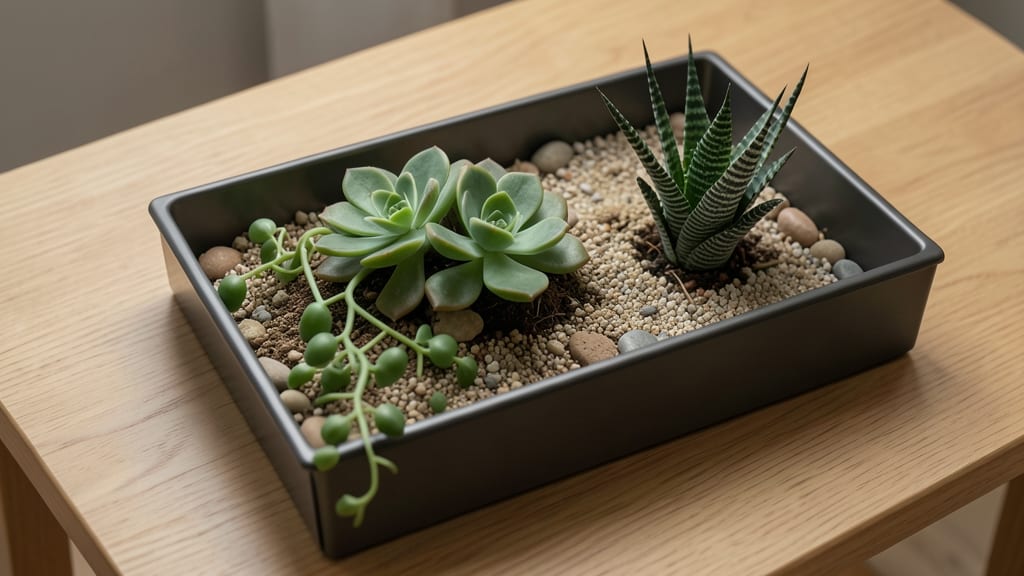 Baking Tray Succulent Terrarium