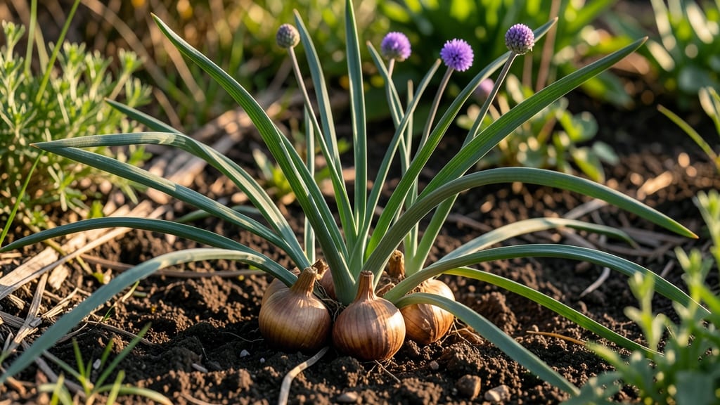 Mature Shallot Plants: Year-Round Harvest With Minimal Care Needs