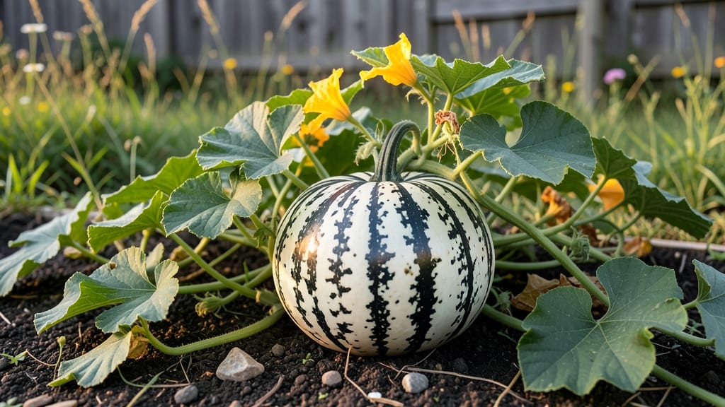 Black and White Striped Pumpkins: Bold Garden Drama for Year-Round Visual Appeal