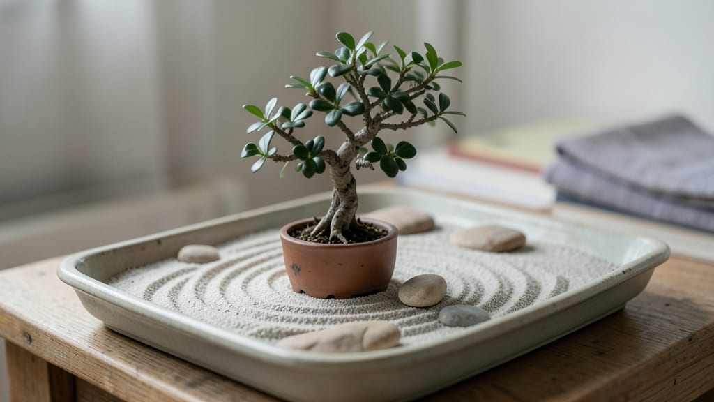 Mini Zen Garden with Bonsai