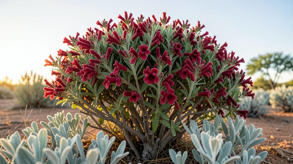 Autumn Sage with Red Blooms