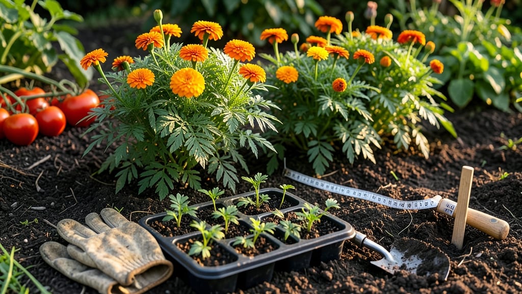 How Many Marigolds to Plant in Vegetable Garden: Spacing Rules for Pest Control and Pollination