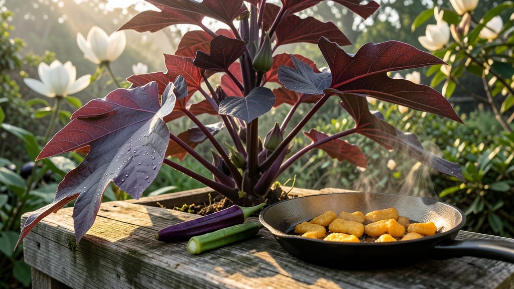 Purple Okra for Southern Cuisine