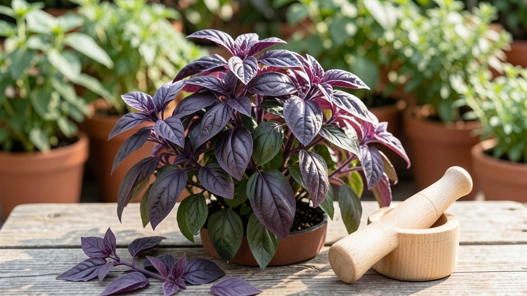 Purple Basil for Gourmet Cooking