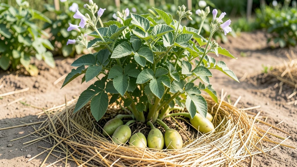 Potatoes in Straw: Year-Round Harvest with Zero Weeding