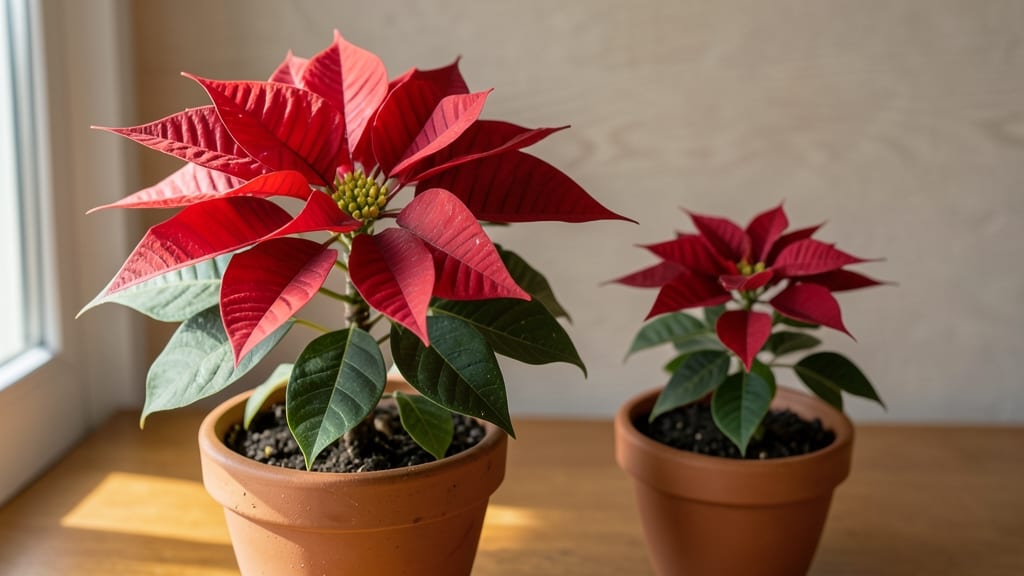 Poinsettia Plant Sizes: Compact Varieties for Small Spaces vs Giant Holiday Showstoppers