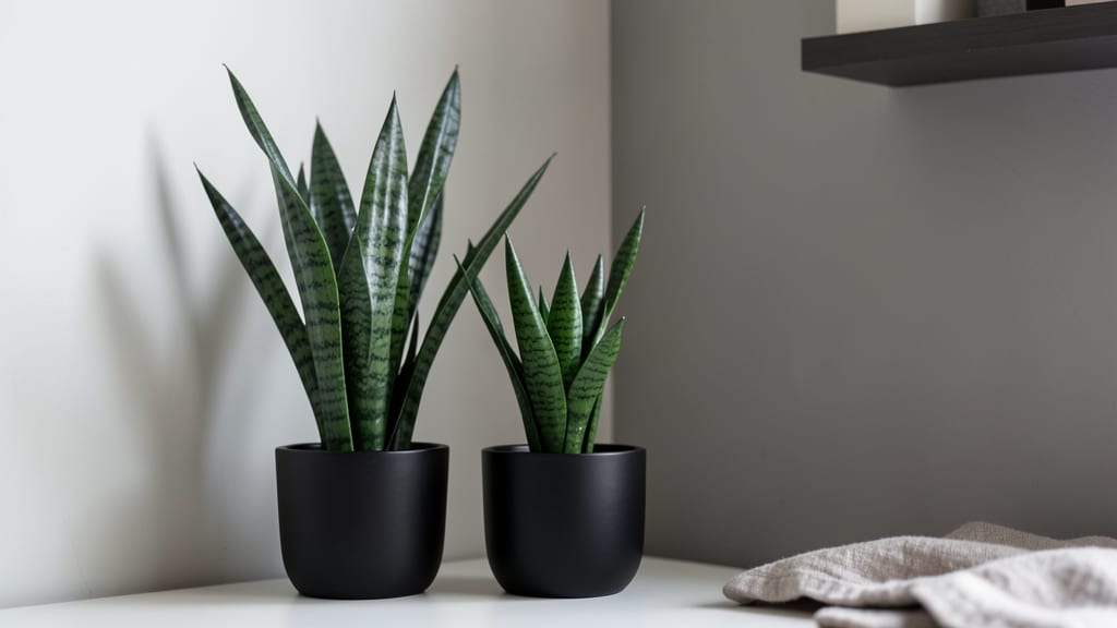 Monochromatic Snake Plant Stack