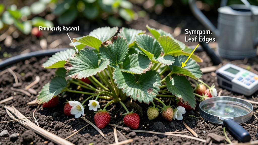 Strawberry Plant Leaves With Brown Edges: Root Zone Rescue With This 3-Step Fix