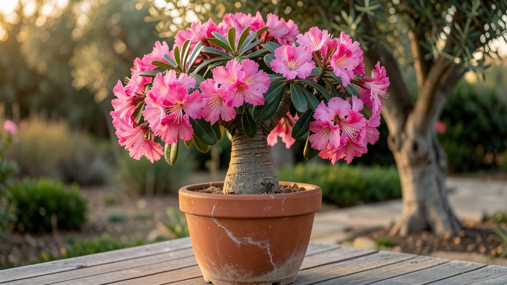 Pink Desert Rose Plant: Drought-Resistant Beauty Thriving in Sunny Spots