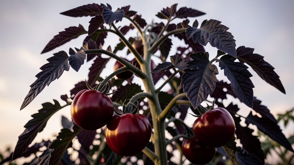 Black Krim Tomato Vine Beauty